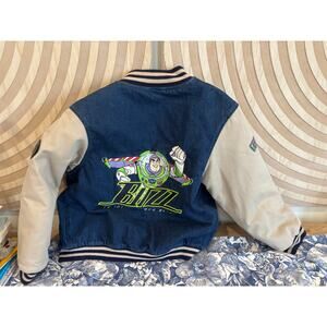 Toy Story Buzz Lightyear denim varsity jacket size 7/8